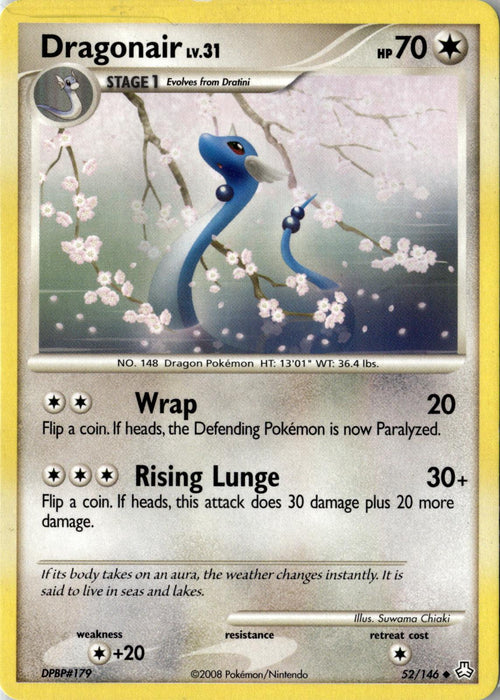 2008 POKEMON DRAGONAIR 52/146 UNCOMMON LEGENDS AWAKENED NEAR MINT