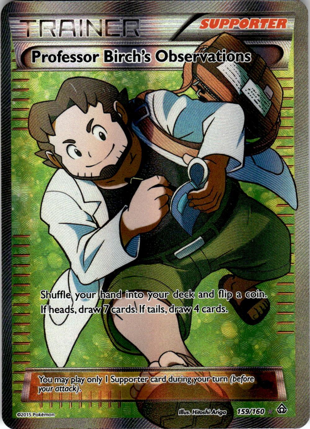 POKEMON PROFESSOR BIRCH'S OBSERVATIONS 159/160 ULTRA RARE PRIMAL CLASH HOLO NM