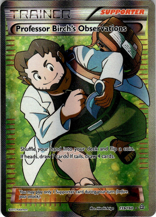 POKEMON PROFESSOR BIRCH'S OBSERVATIONS 159/160 ULTRA RARE PRIMAL CLASH HOLO NM