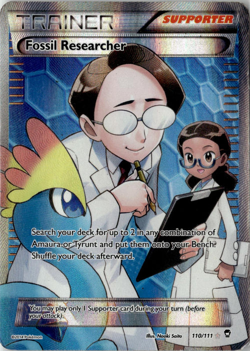 2014 POKEMON FOSSIL RESEARCHER 110/111 ULTRA RARE FURIOUS FISTS HOLO LP