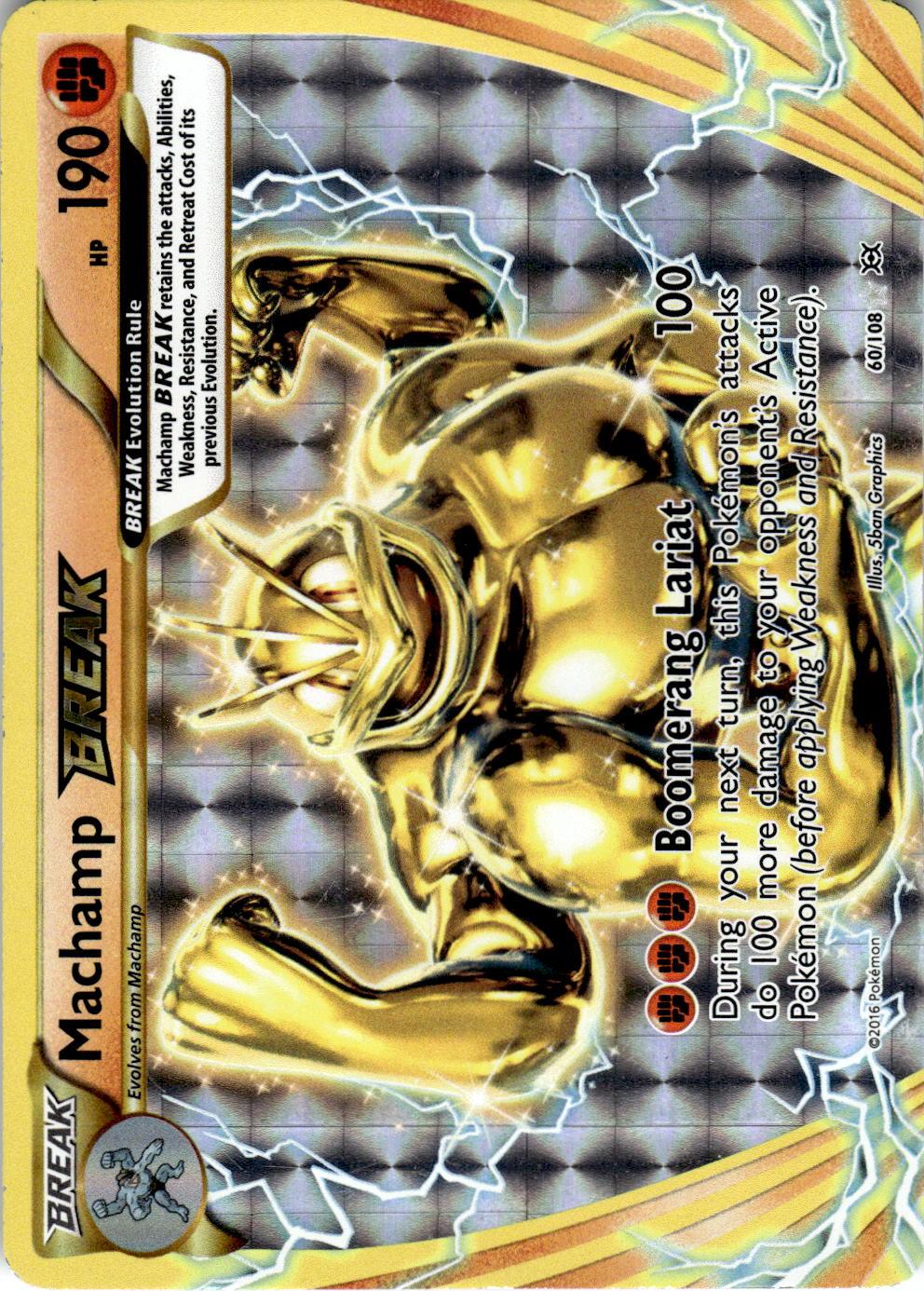 2016 POKEMON MACHAMP BREAK 60/108 BREAK RARE EVOLUTIONS HOLO NEAR MINT