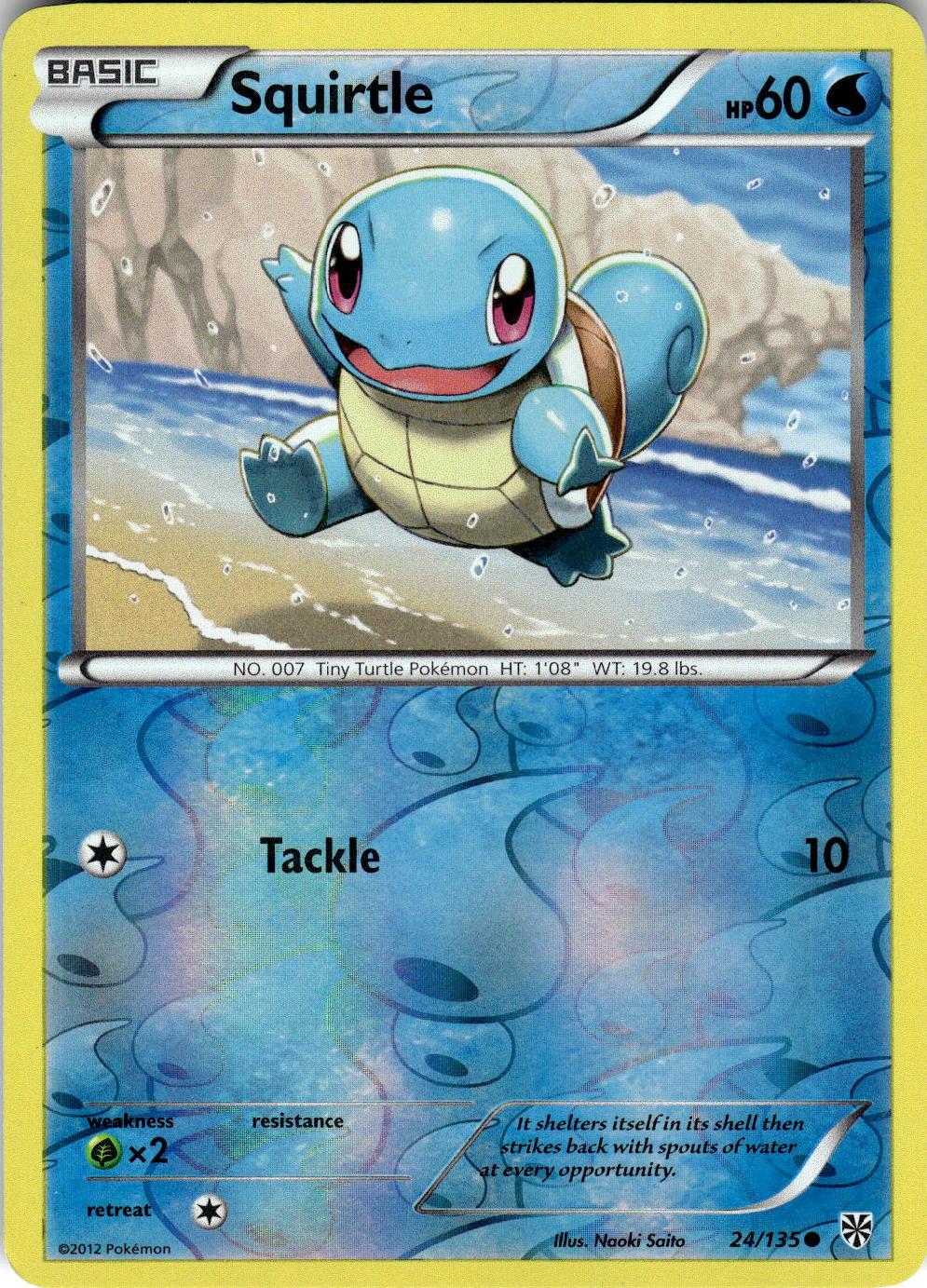 2013 POKEMON SQUIRTLE 24/135 COMMON PLASMA STORM REVERSE HOLO NEAR MINT