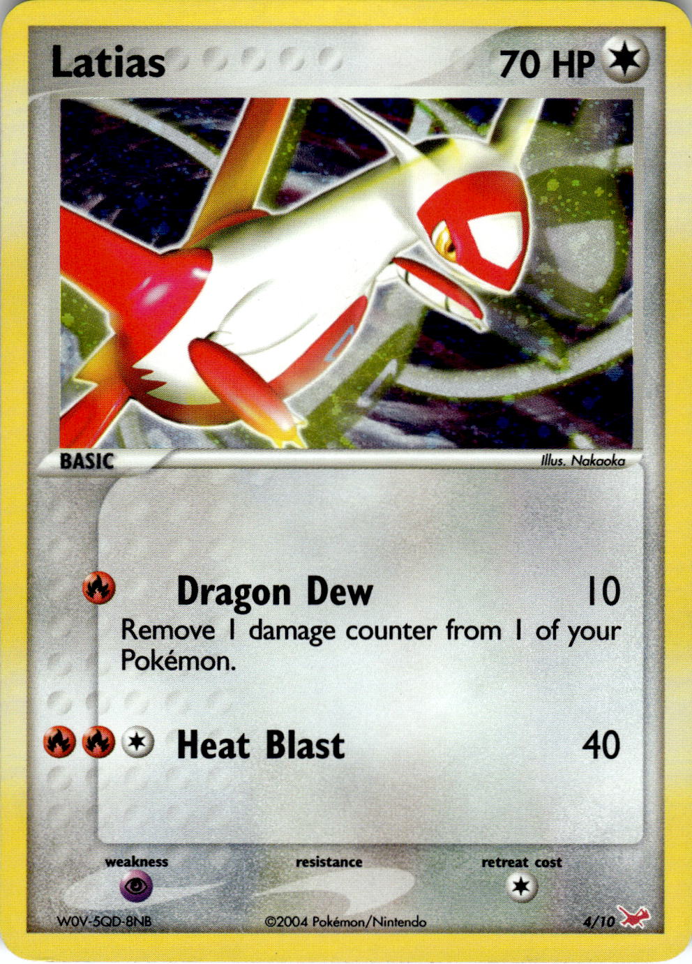 2004 POKEMON LATIAS 4/10 EX TRAINER KIT LATIAS HOLO LIGHTLY PLAYED