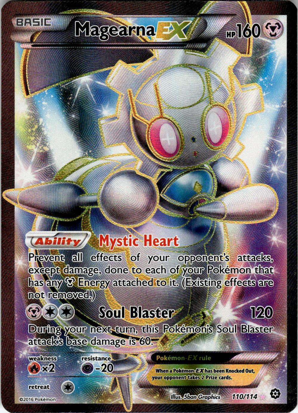2016 POKEMON MAGEARNA EX 110/114 ULTRA RARE STEAM SIEGE HOLO NEAR MINT