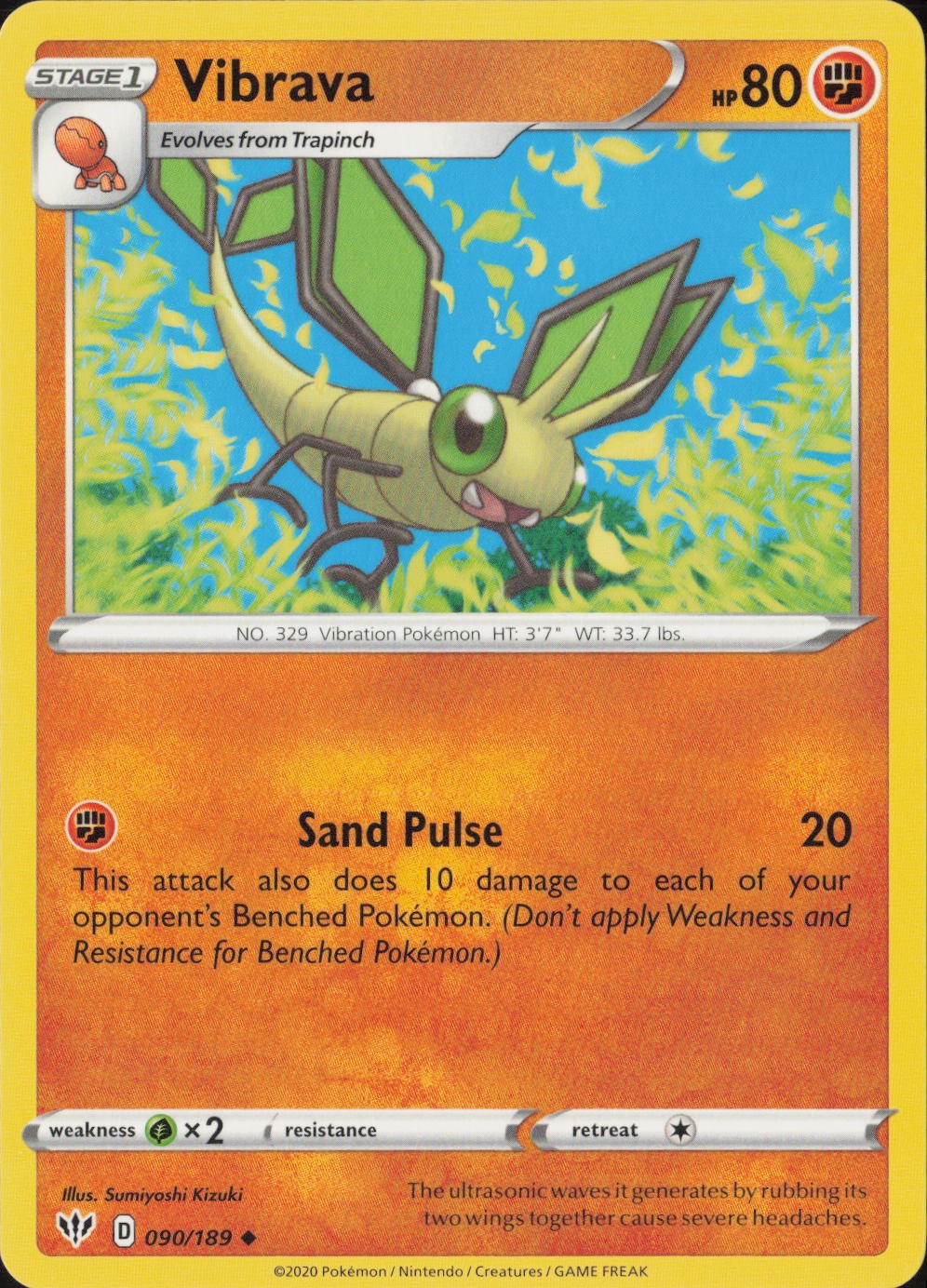 Vibrava Uncommon SWSH03: Darkness Ablaze 090/189 NM