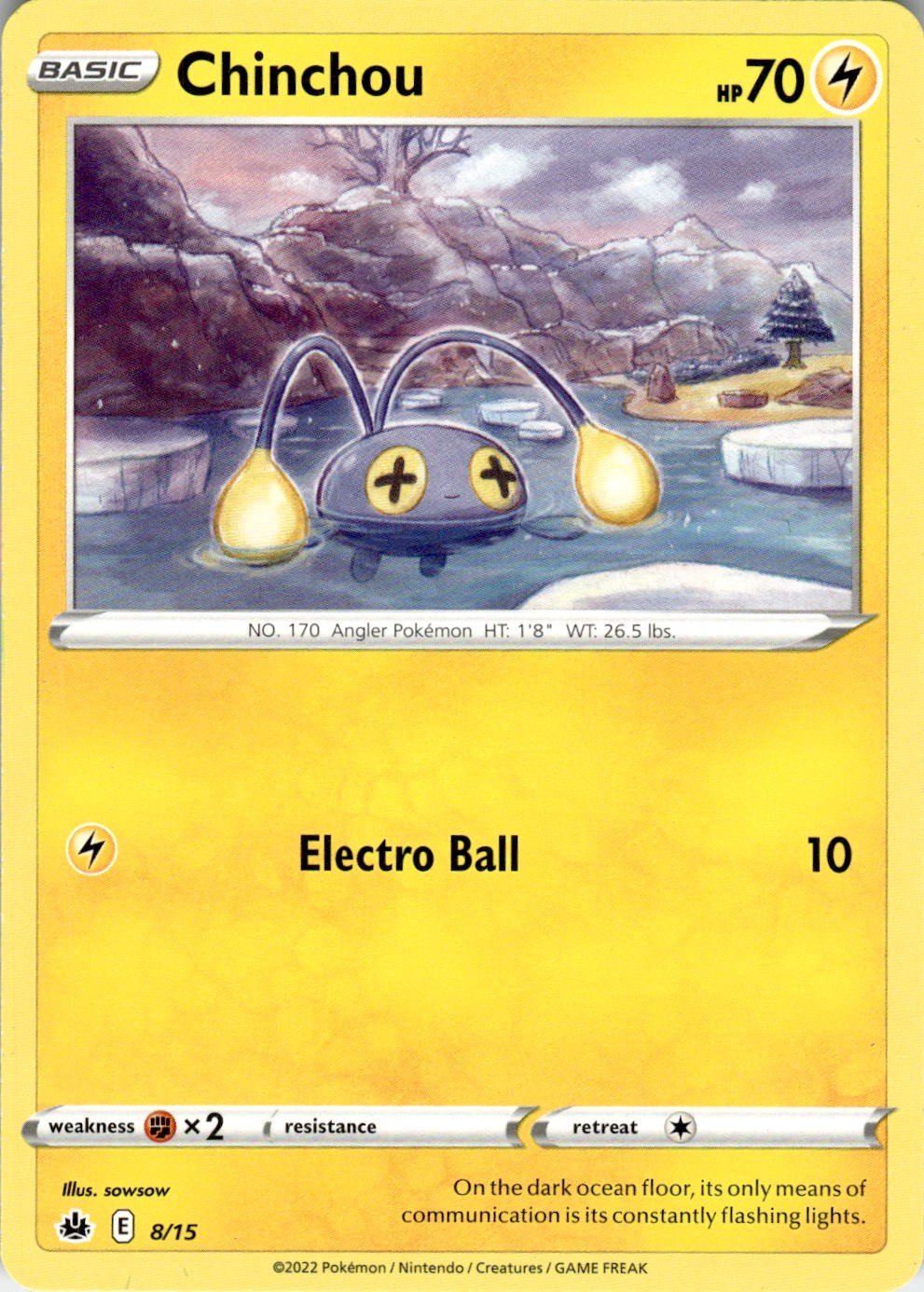 Chinchou 008/015 Promo McDonald's Promos 2022 Pokemon Near Mint