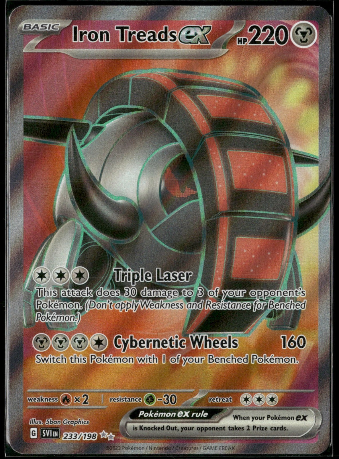 Iron Treads ex Holo Ultra Rare SV01: Scarlet & Violet Base Set 233/198 NM