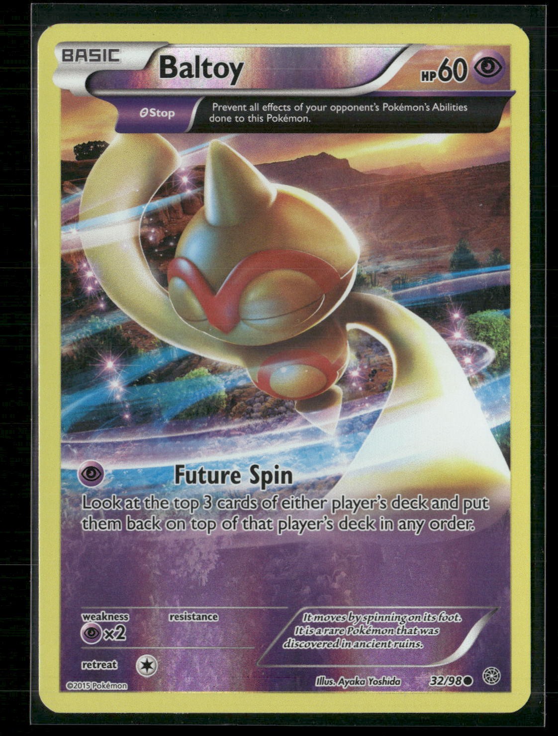 Baltoy (32) Reverse Holo Common XY - Ancient Origins 32/98 NM