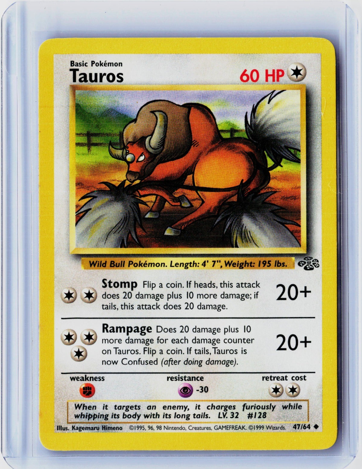 Tauros Uncommon Base Set 2 062/130 NM