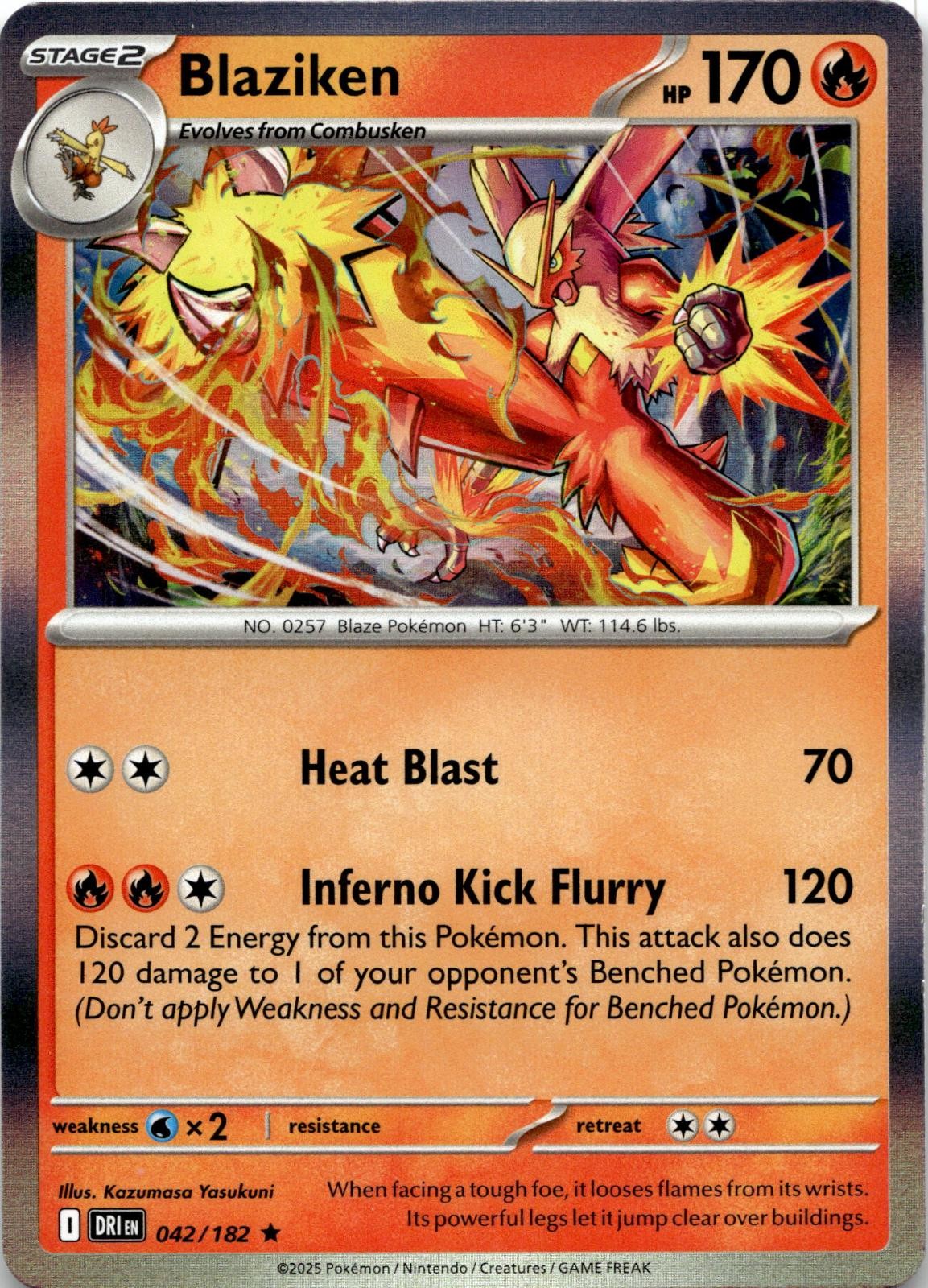 Blaziken 042/182 Rare Destined Rivals Pokemon Holo Near Mint