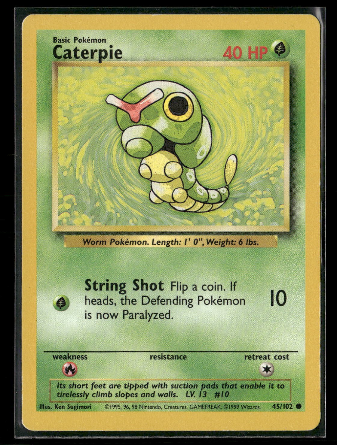 Caterpie Common Base Set 045/102 LP