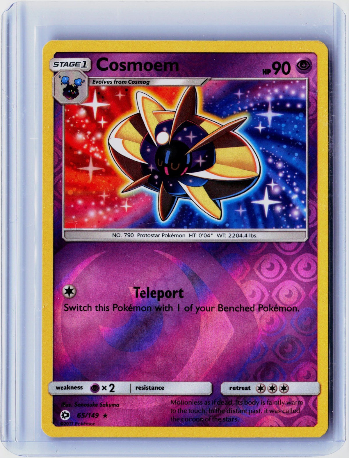 Cosmoem Reverse Holo Rare SM Base Set 65/149 NM
