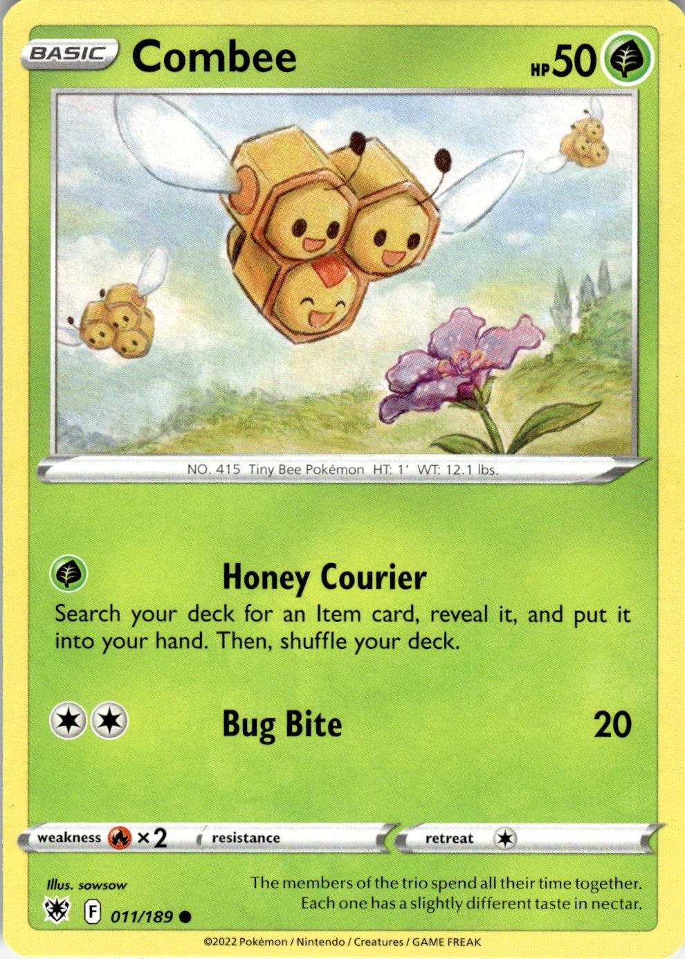 Combee 011/189 Common Astral Radiance Pokemon Near Mint