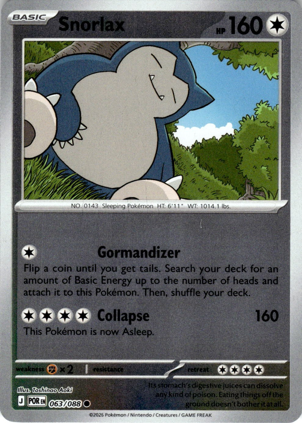 Snorlax 063/088 Common Perfect Order Pokemon Near Mint