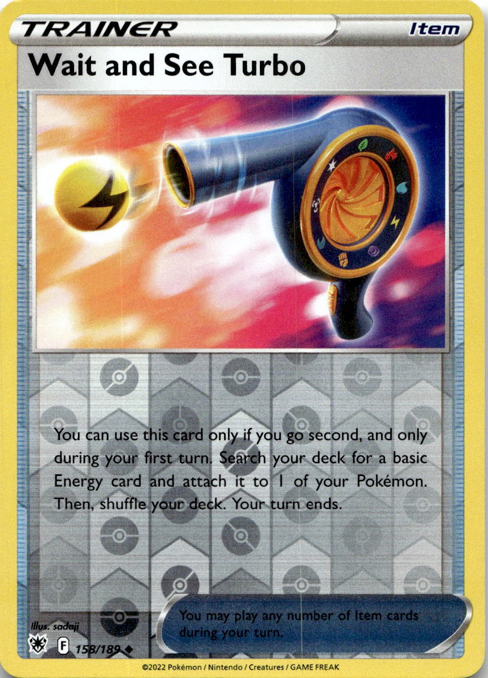 Wait and See Turbo 158/189 Uncommon Astral Radiance Pokemon Reverse Holo NM
