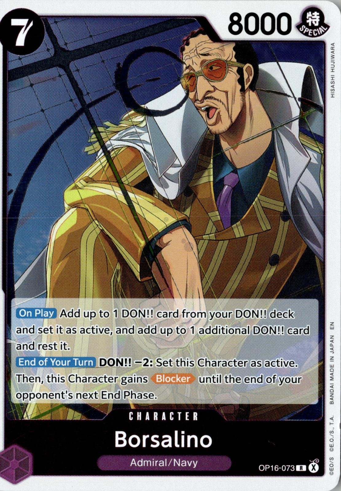 2026 ONE PIECE BORSALINO OP16-073 RARE THE TIME OF BATTLE FOIL NEAR MINT