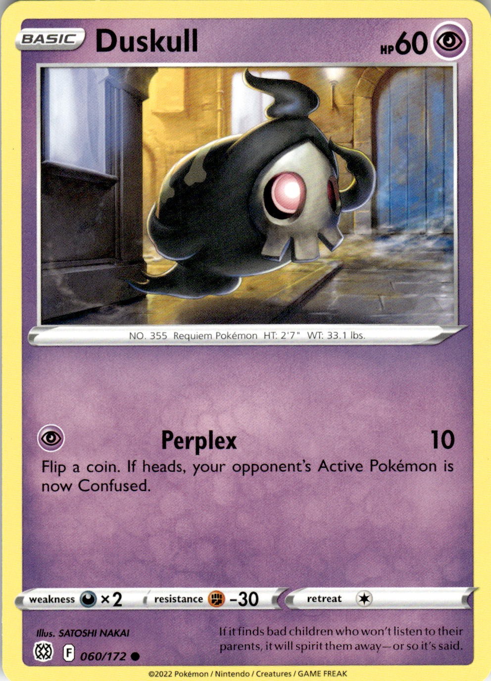 Duskull 060/172 Common Brilliant Stars Pokemon Near Mint