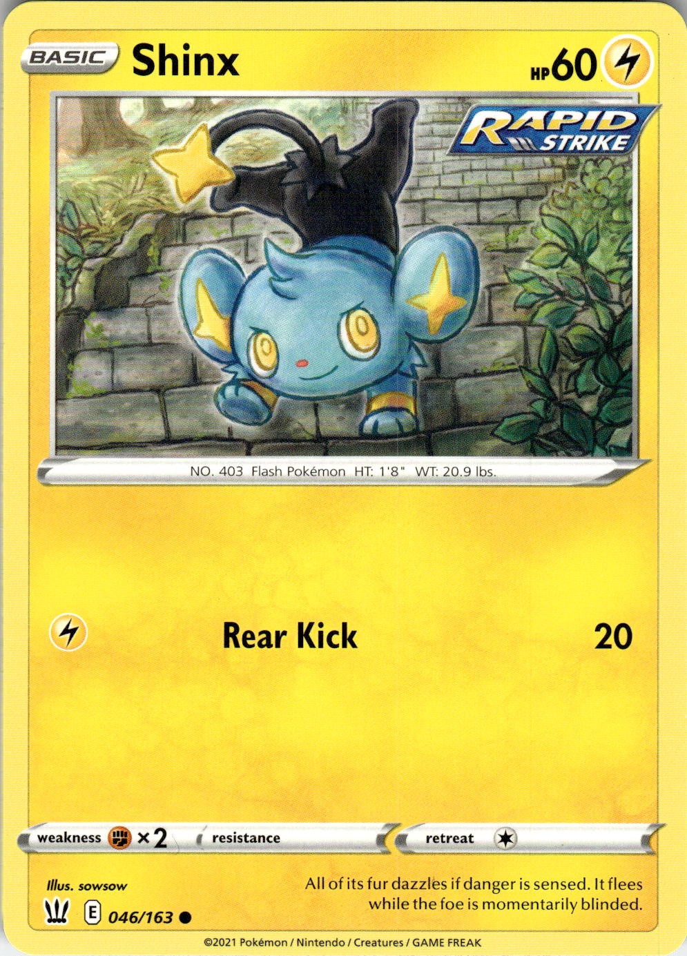 2021 POKEMON SHINX 046/163 COMMON BATTLE STYLES NEAR MINT
