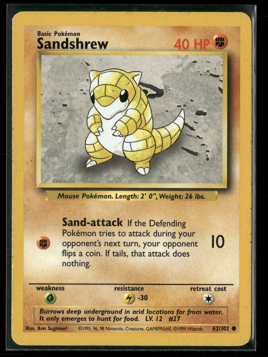 Sandshrew Common Base Set 062/102 LP