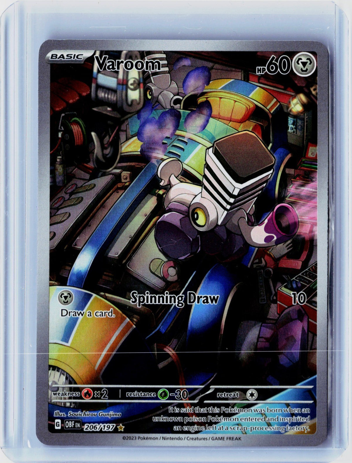 Varoom Holo Illustration Rare SV03: Obsidian Flames 206/197 NM