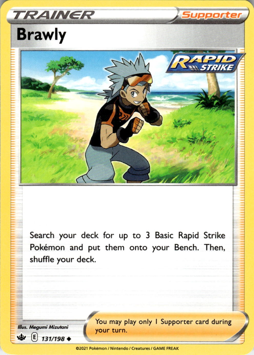 Brawly 131/198 Uncommon Chilling Reign Pokemon Near Mint
