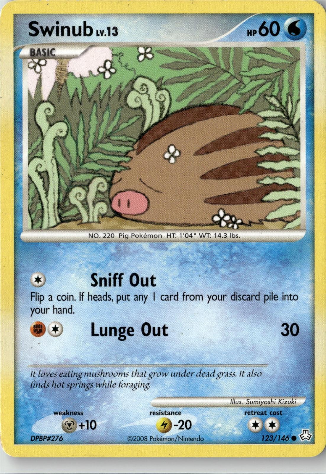 2008 POKEMON SWINUB 123/146 COMMON LEGENDS AWAKENED NEAR MINT