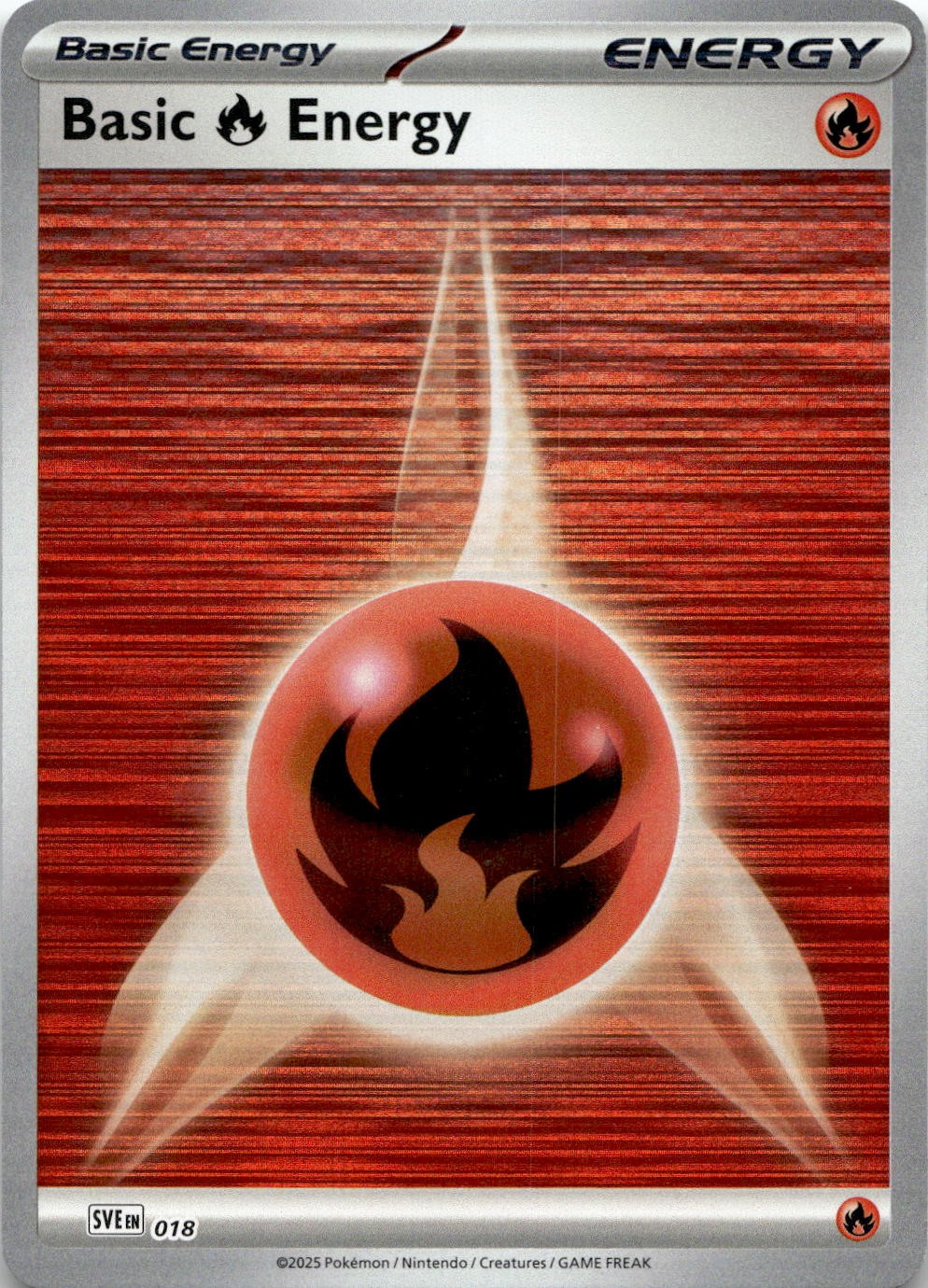 Basic Fire Energy 018 Scarlet & Violet Energies Pokemon Reverse Holo Near Mint