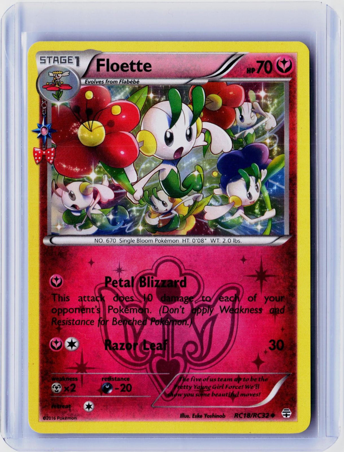 FLOETTE HOLO UNCOMMON POKEMON TCG GENERATIONS: RADIANT COLLECTION RC18/RC32 NM