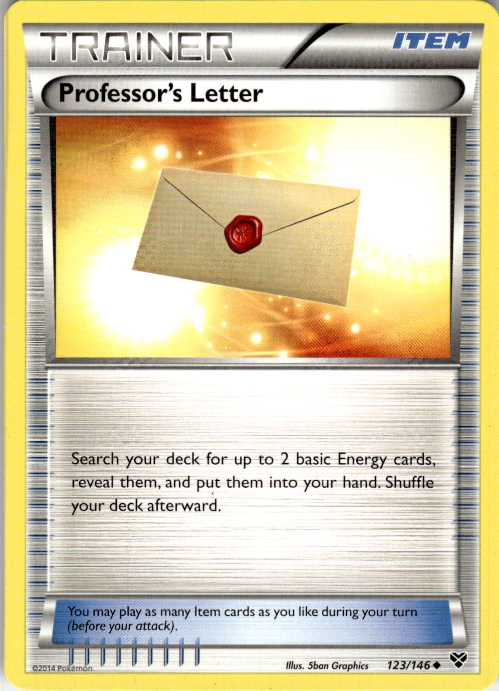 Professor's Letter 123/146 Uncommon XY Base Set Pokemon Near Mint