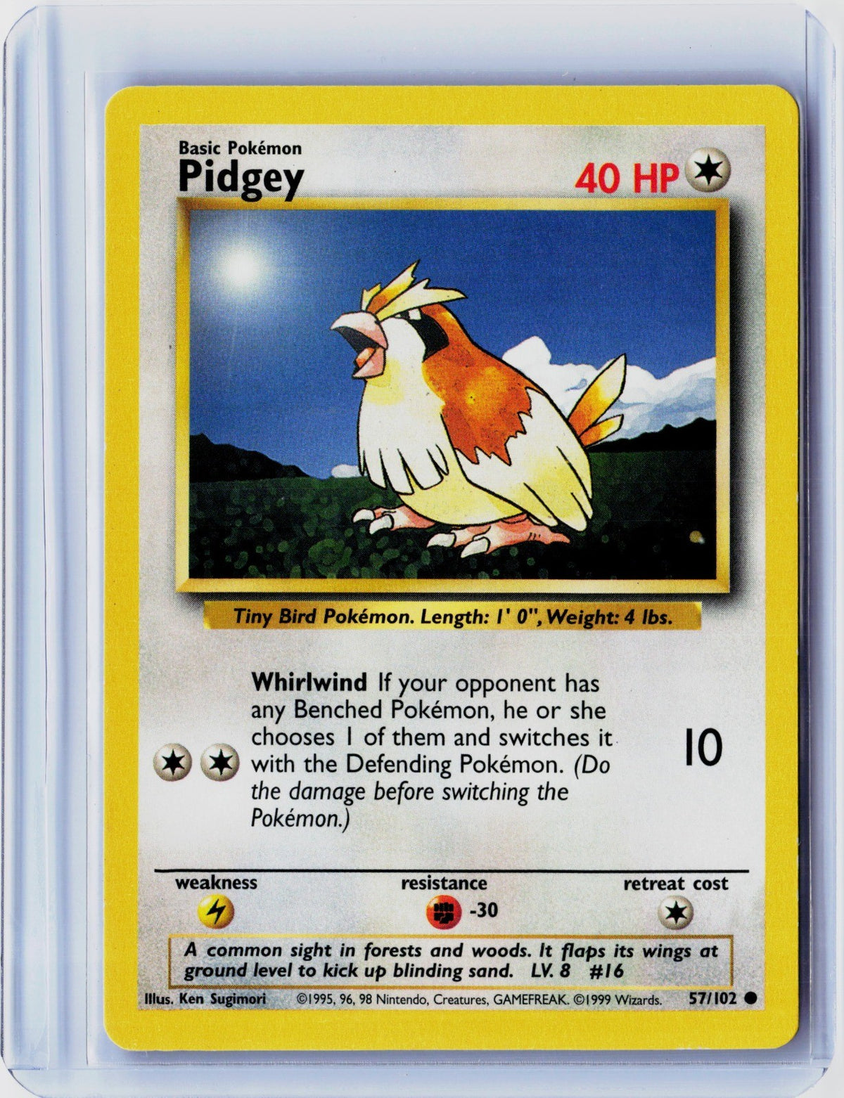Pidgey Common Base Set 057/102 NM