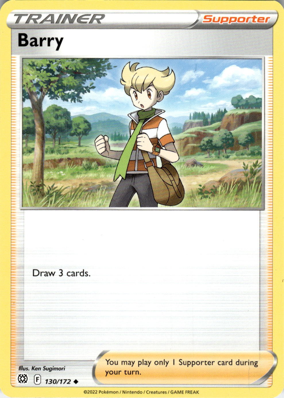 2022 POKEMON BARRY 130/172 UNCOMMON BRILLIANT STARS NEAR MINT