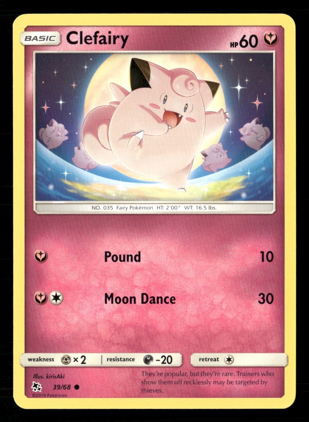 Clefairy (39) Common Hidden Fates 39/68 NM