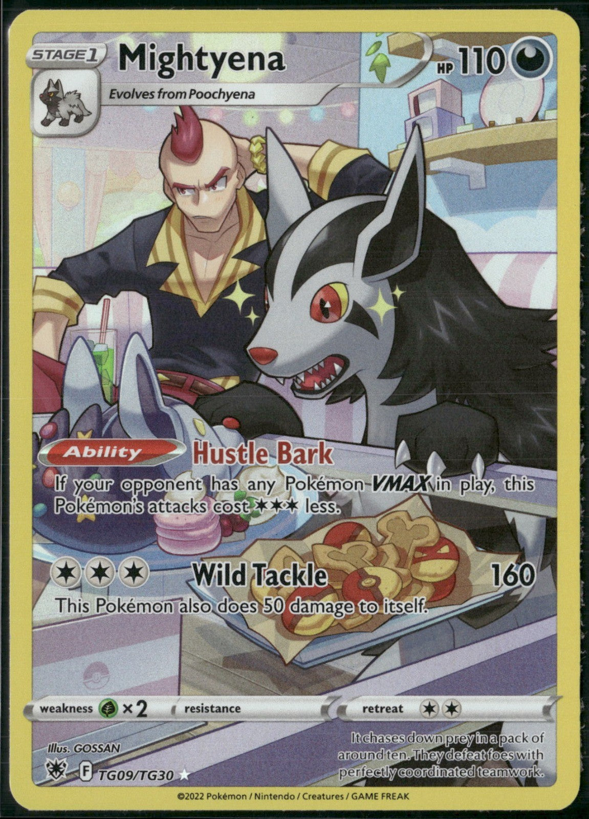 Mightyena Holo Ultra Rare SWSH10: Astral Radiance Trainer Gallery TG09/TG30 NM