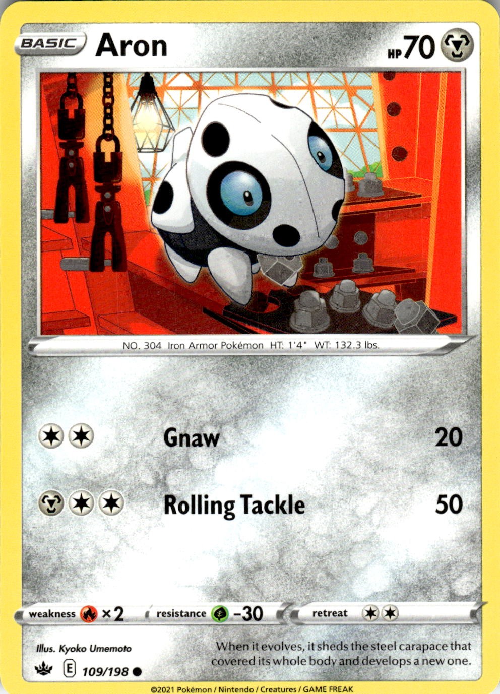 Aron 109/198 Common Chilling Reign Pokemon Near Mint