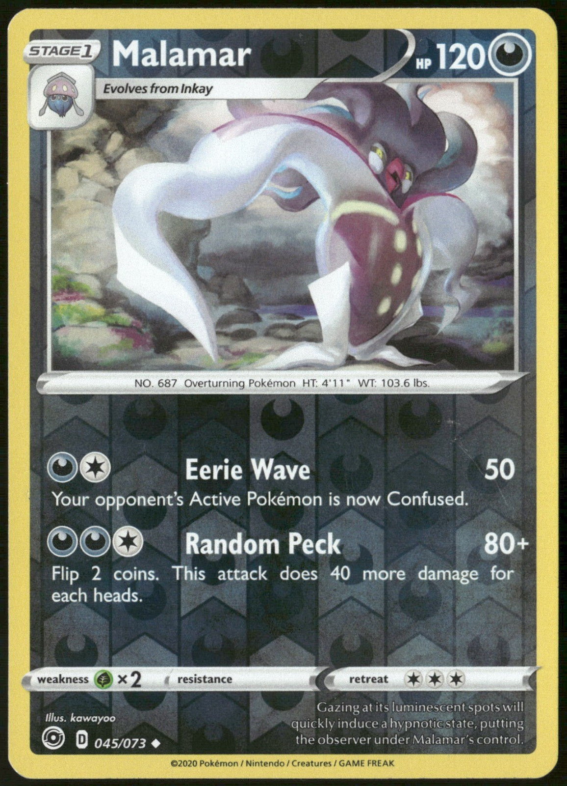 Malamar Reverse Holo Uncommon Champion's Path 45/73 NM