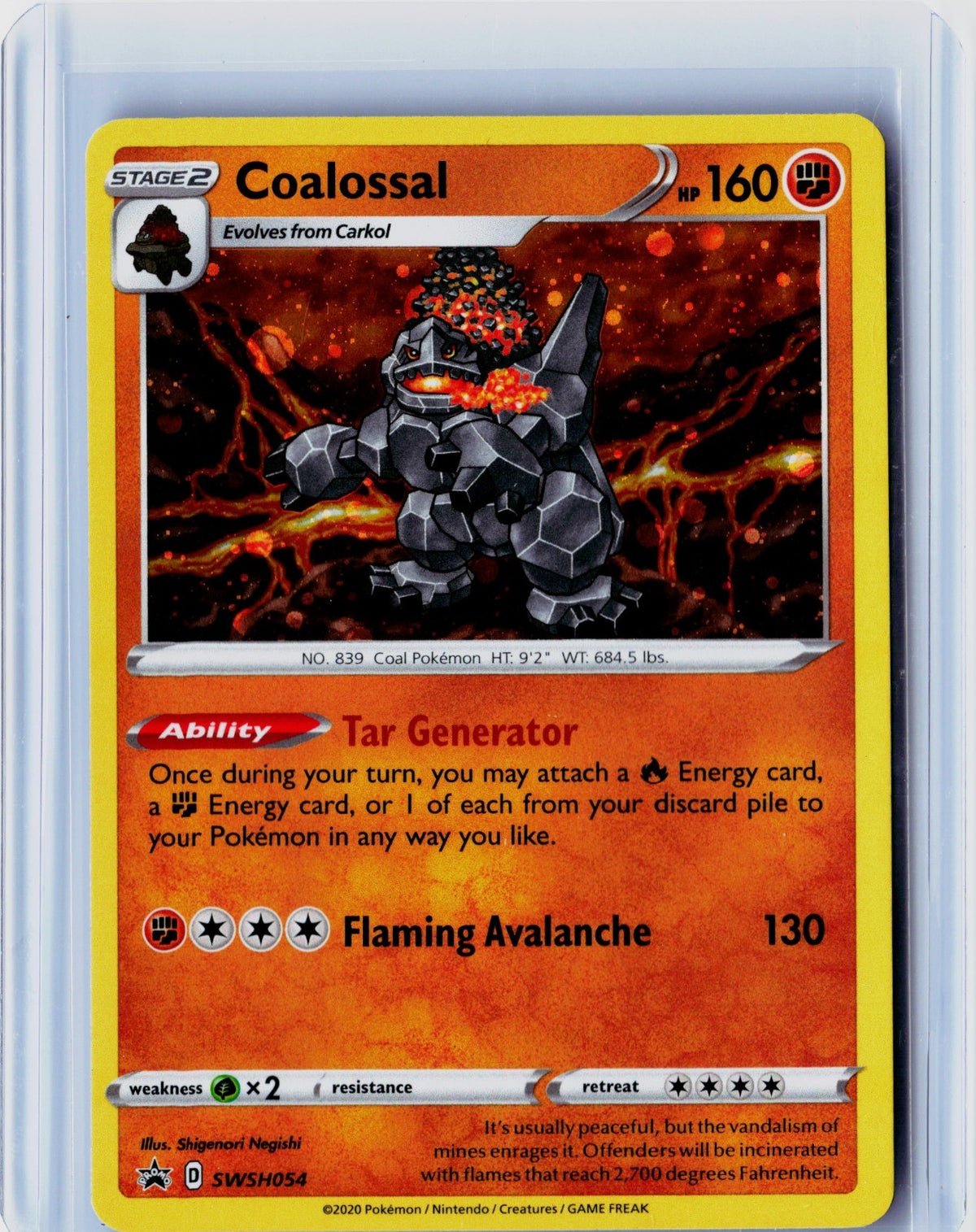Coalossal Holo Promo SWSH: Sword & Shield Promo Cards SWSH054 NM