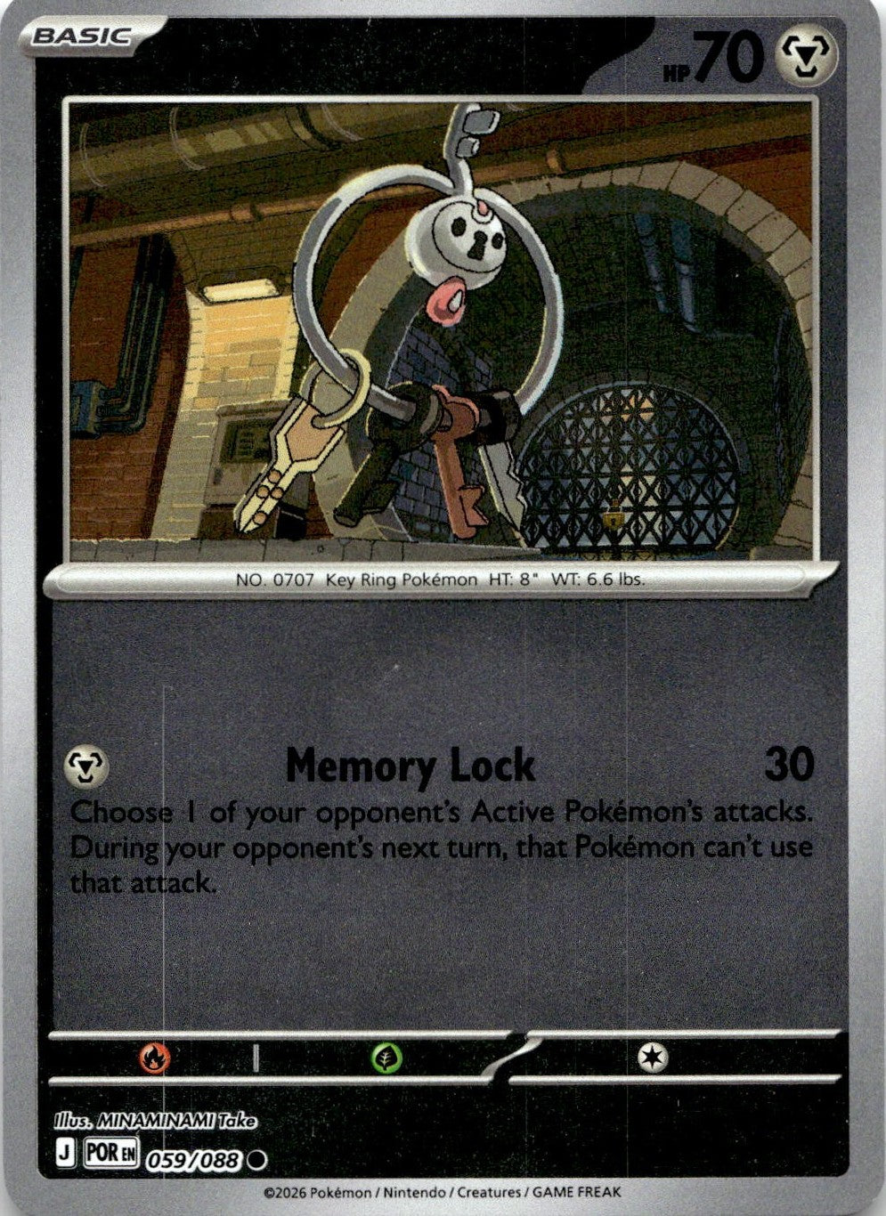 Klefki 059/088 Common Perfect Order Pokemon Reverse Holo Near Mint