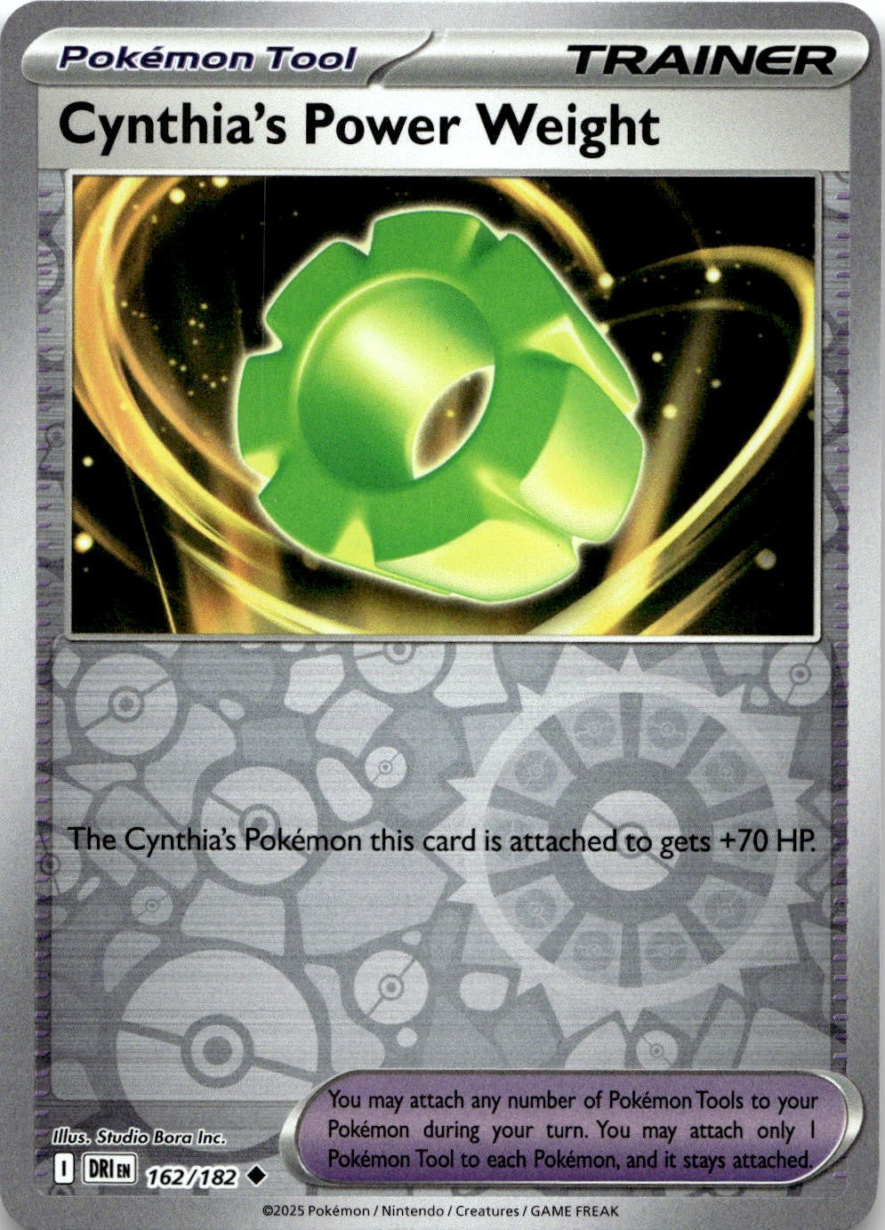 Cynthia's Power Weight 162/182 Uncommon Destined Rivals Pokemon Reverse Holo NM