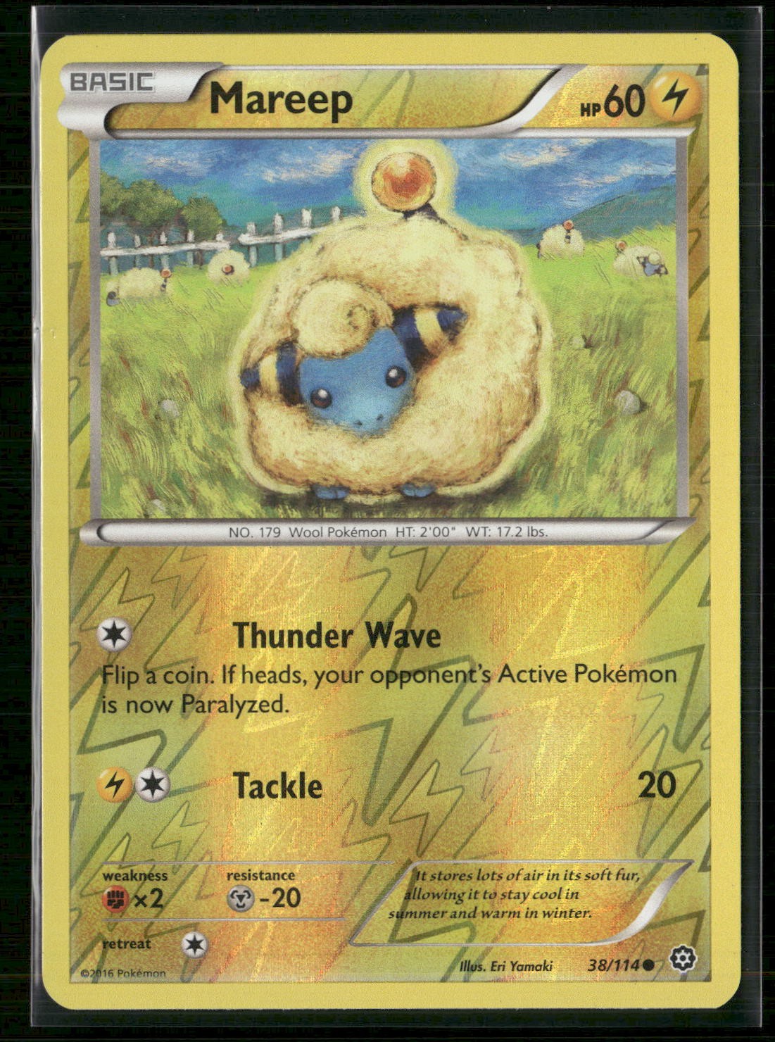 Mareep Reverse Holo Common XY - Steam Siege 38/114 NM