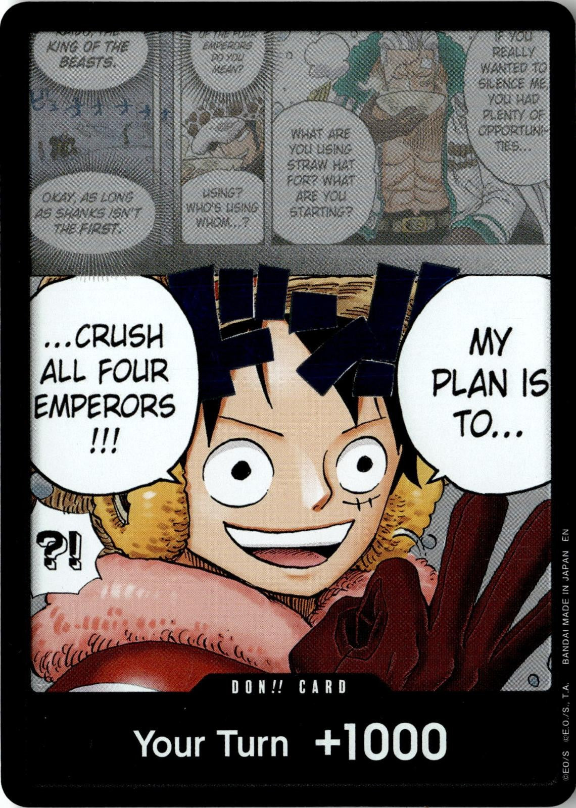 ONE PIECE DON!! (ALTERNATE ART)(THE FOUR EMPERORS) THE WORLD'S STRONGEST FOIL NM