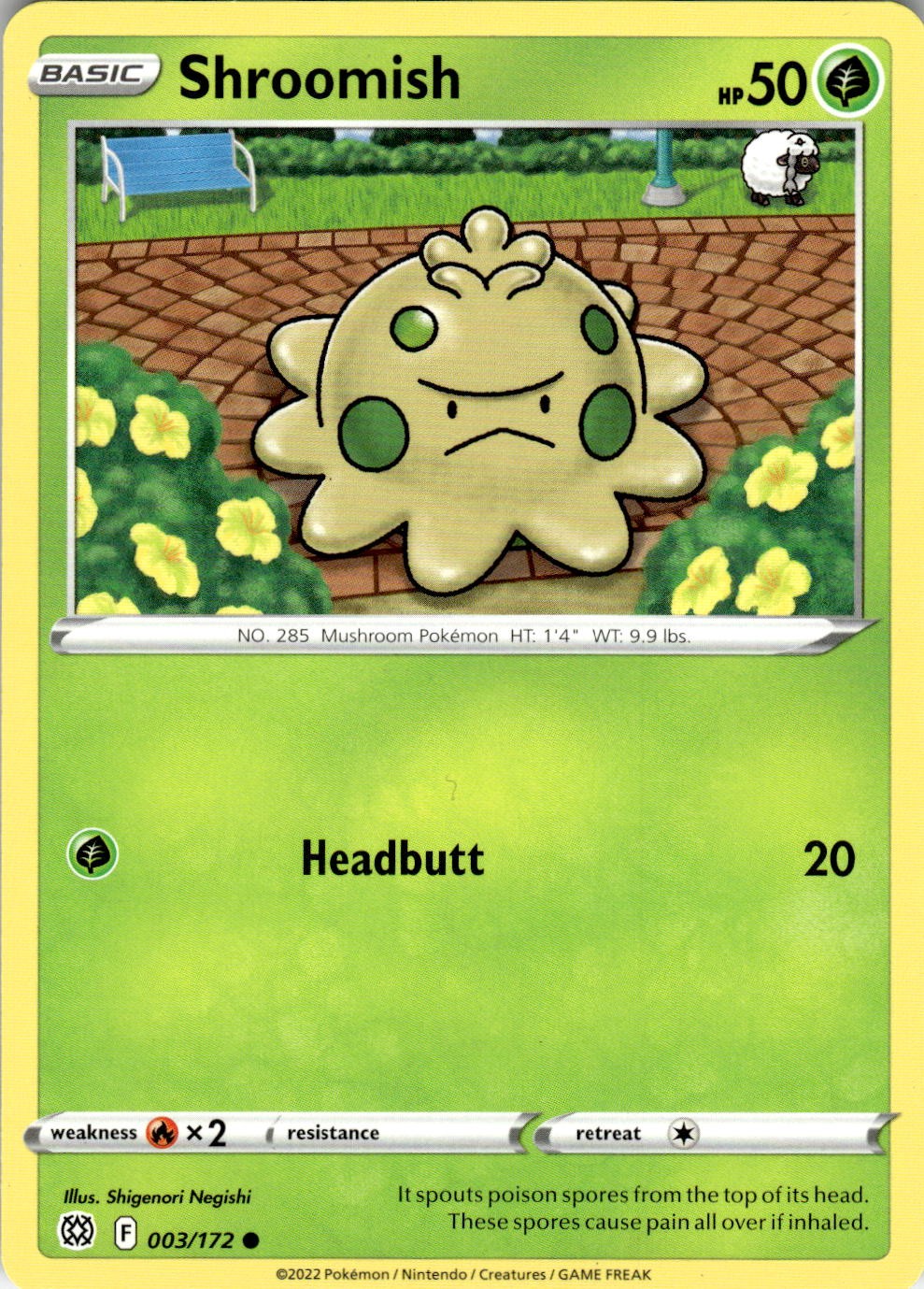 Shroomish 003/172 Common Brilliant Stars Pokemon Near Mint