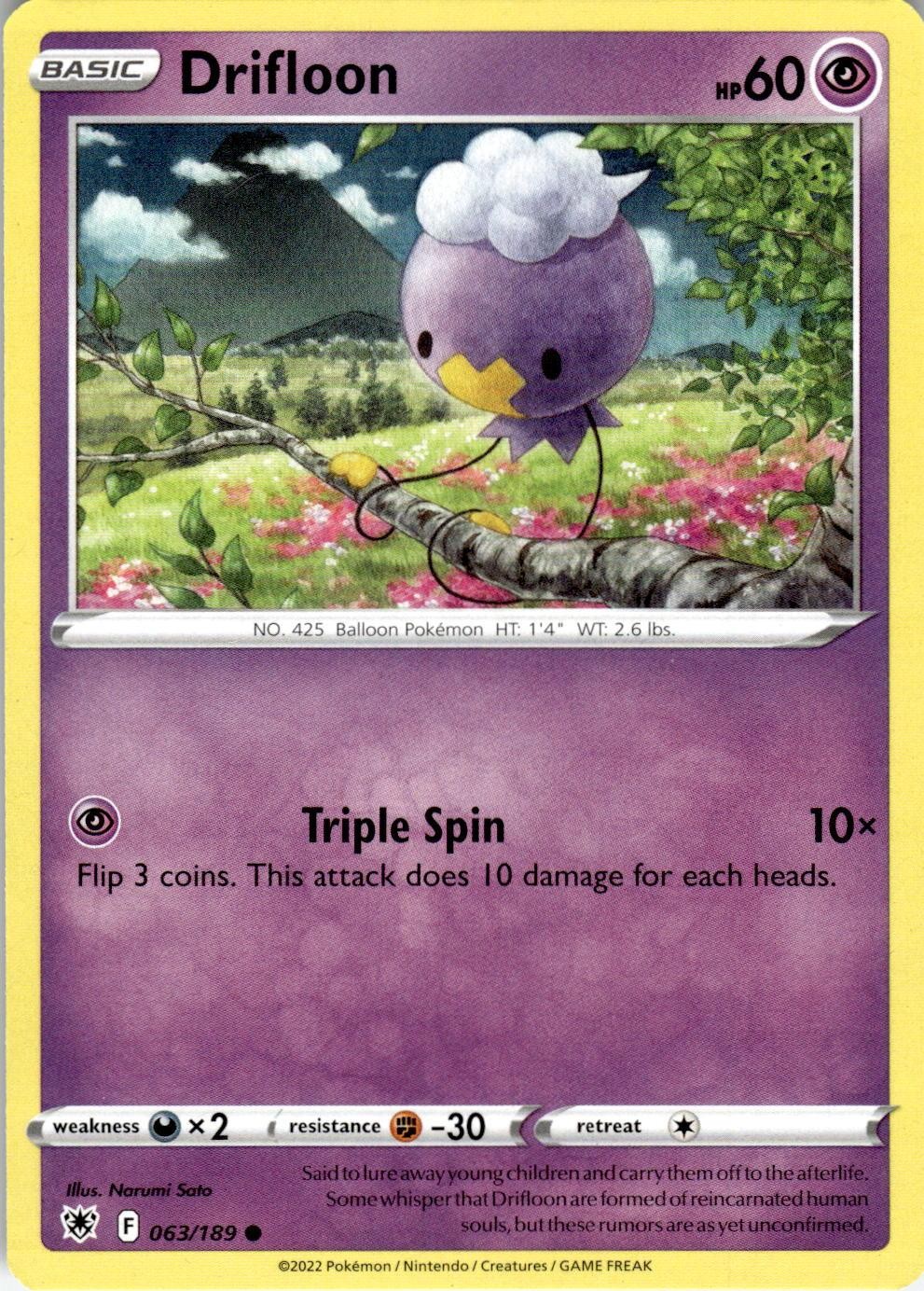 Drifloon 063/189 Common Astral Radiance Pokemon Near Mint