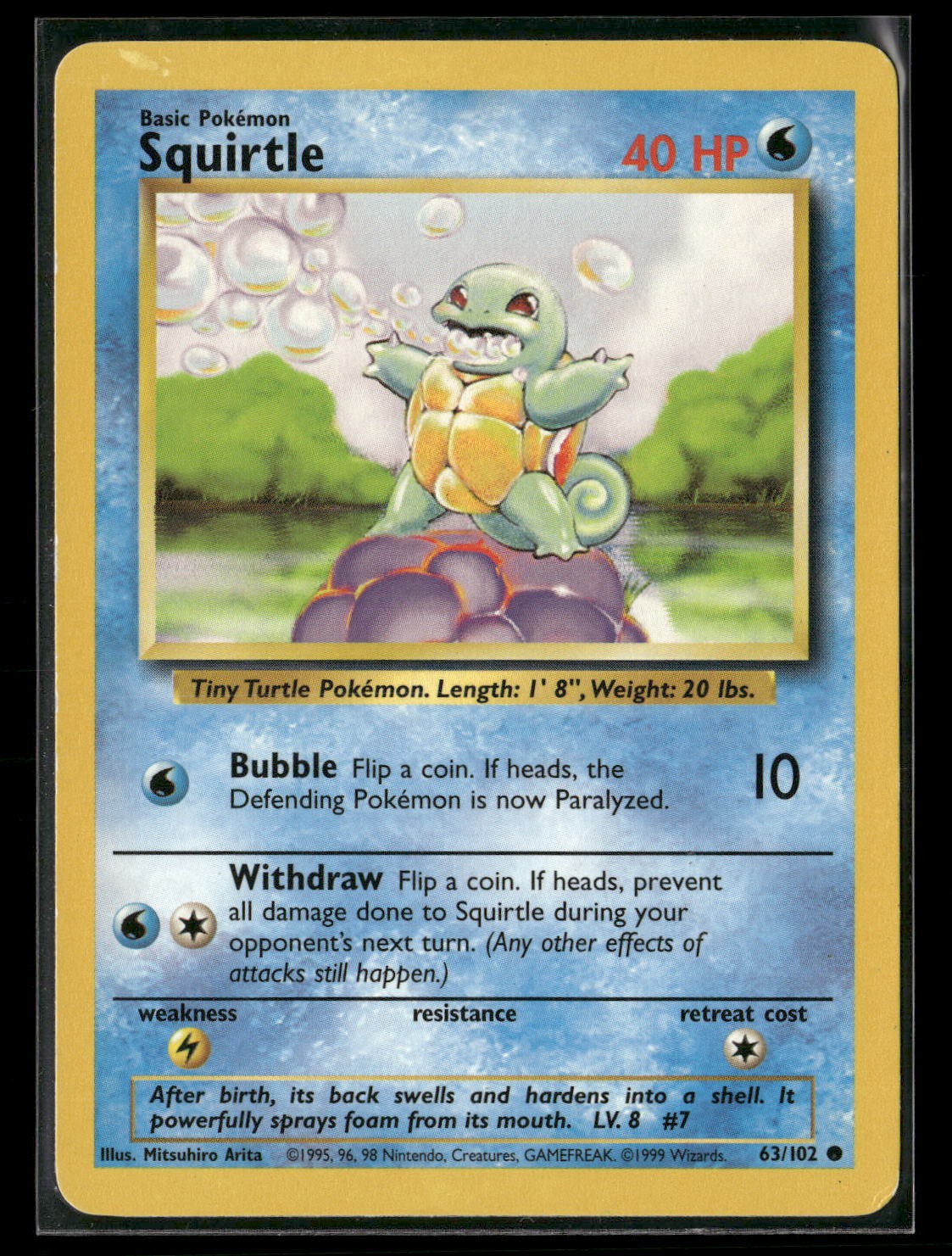 Squirtle Common Base Set 063/102 NM