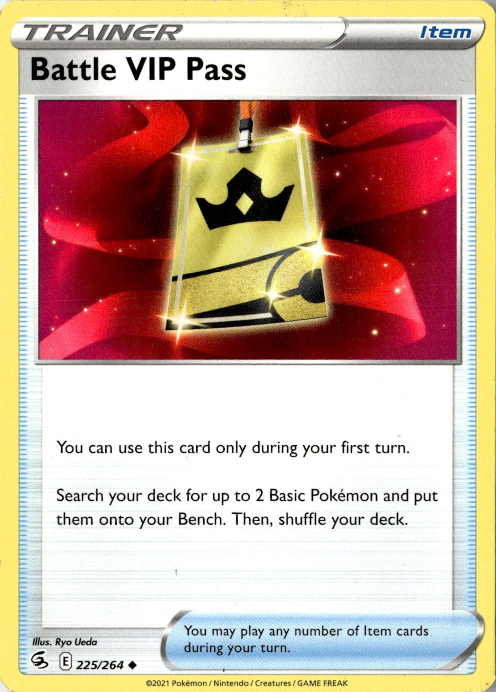 2021 POKEMON BATTLE VIP PASS 225/264 UNCOMMON FUSION STRIKE NEAR MINT