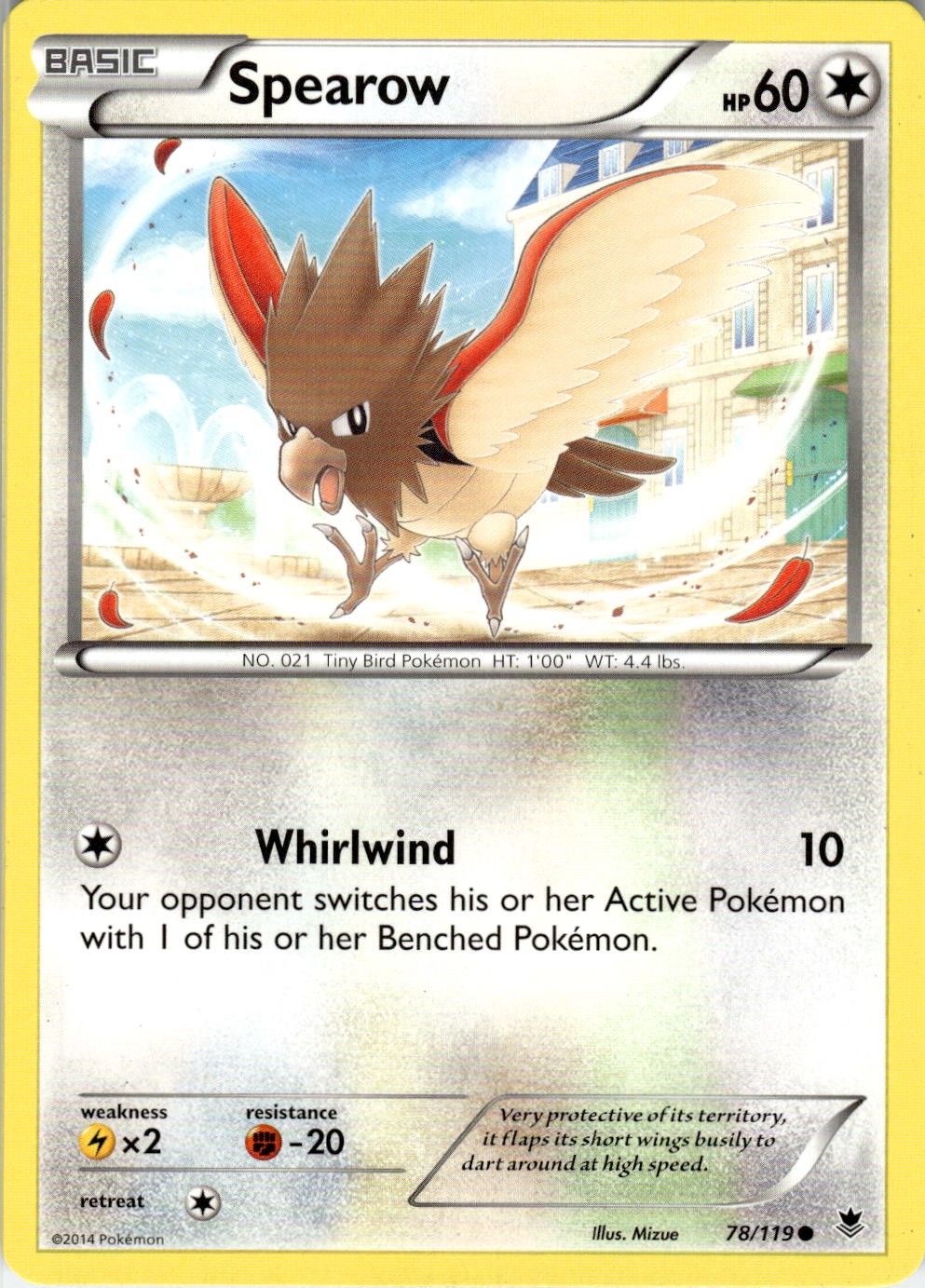 Spearow 78/119 Common Phantom Forces Pokemon Near Mint