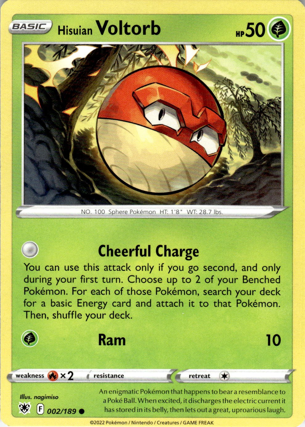 Hisuian Voltorb (Cosmos Holo) 2/189 Promo Deck Exclusives Pokemon Near Mint