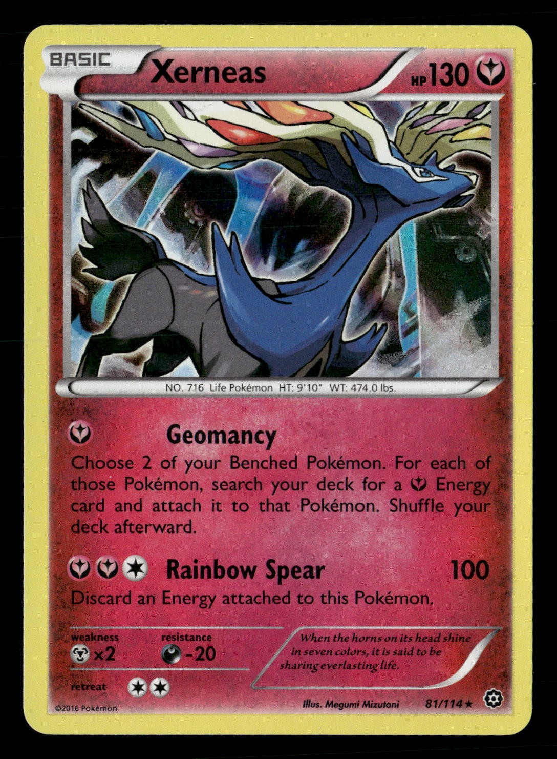 Xerneas Holo Rare XY - Steam Siege 81/114 NM