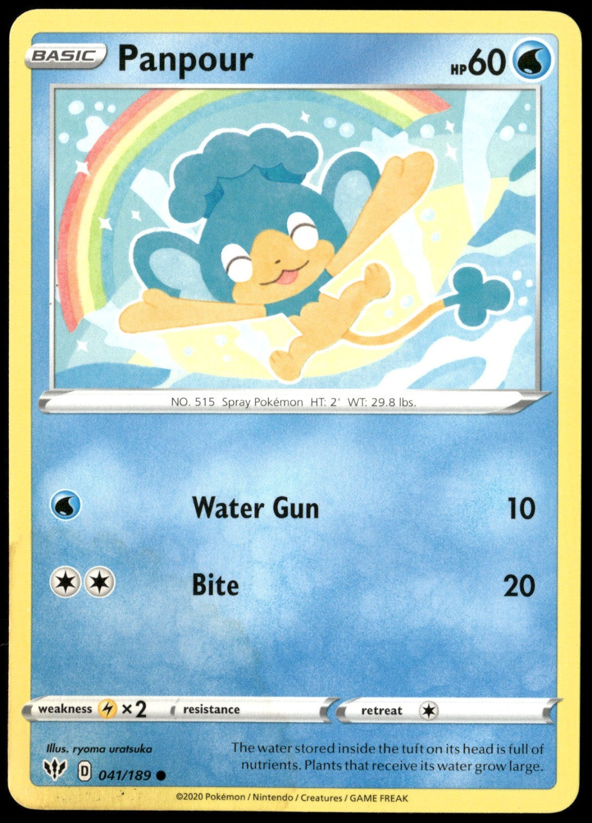 Panpour Common SWSH03: Darkness Ablaze 041/189 NM