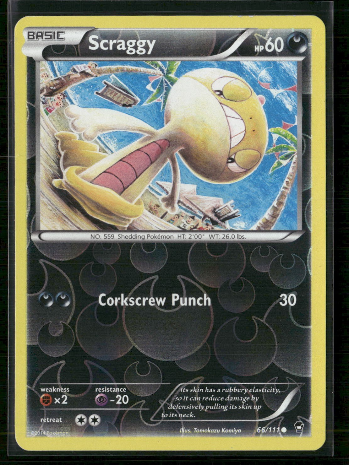 Scraggy Reverse Holo Common XY - Furious Fists 66/111 NM