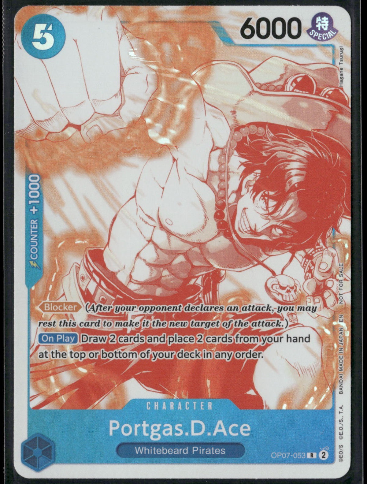 Portgas.D.Ace (3rd Anniversary) Foil R One Piece Promotion Cards OP07-053 NM